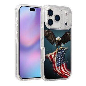 iPhone 17 Pro Max Case CUBE Slim Hybrid Series 360 Protect American Flag Eagle